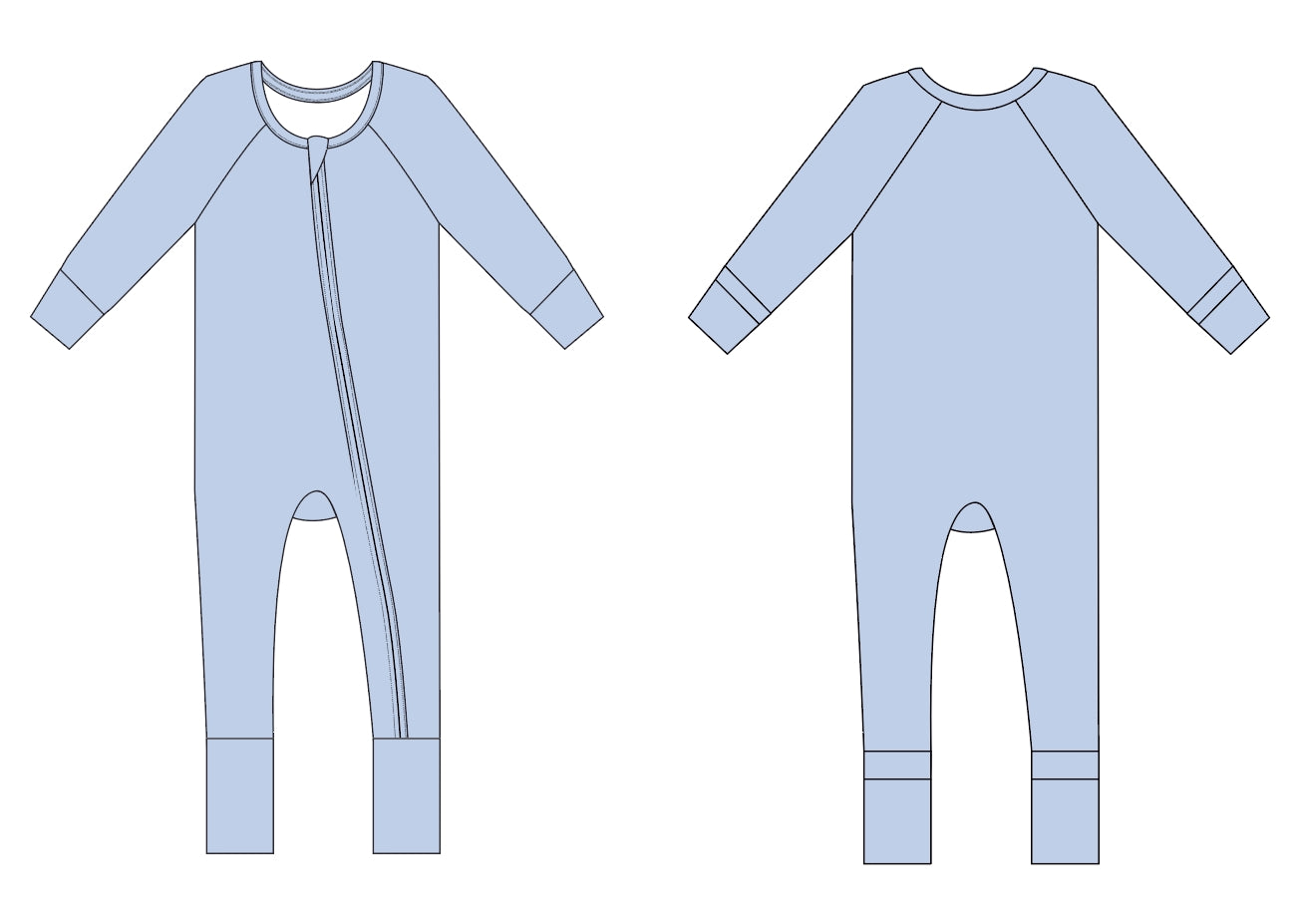 Baby Blue Snooze - Footless