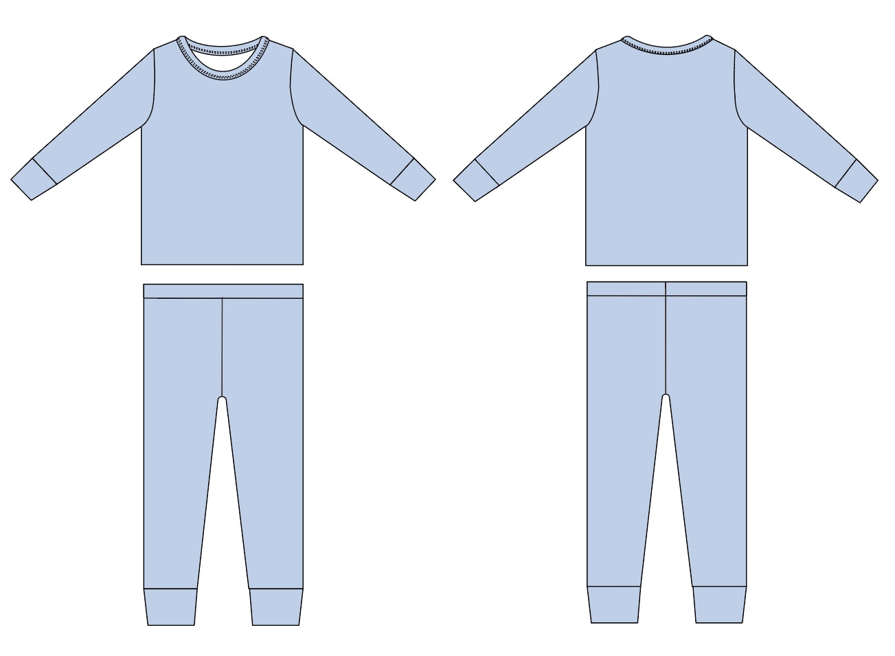 Baby Blue Snooze - Two Piece